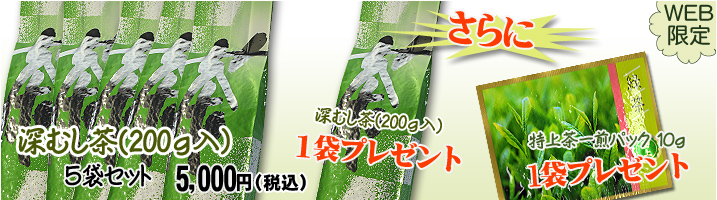 深むし茶+1本プレゼント